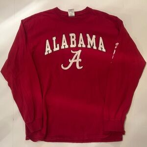 Vintage Alabama University Roll tide Long sleeve shirt, red and white, Gildan L